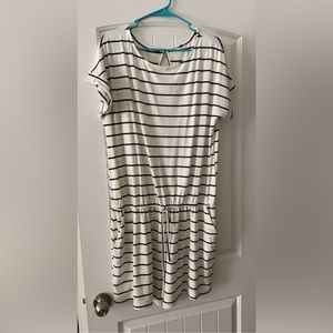 ANRABESS Romper Size 2X White with Black stripes